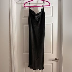 Bebe black satin dress